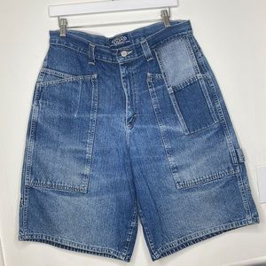 Vintage Y2K Lee Pipes Baggy Skater Shorts Size 34